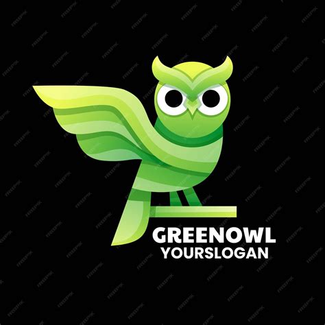 Premium Vector | Creative green owl colorful logo design