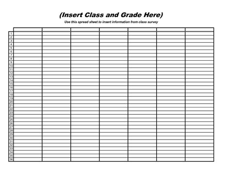 Blank Excel Spreadsheet Template