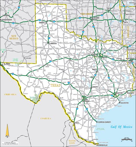 Texas Road Map | Texas | Pinterest | Texas