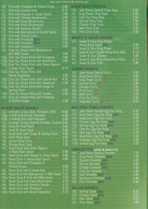 Menu at Jade Palace fast food, Penicuik, 5-5a Edinburgh Road