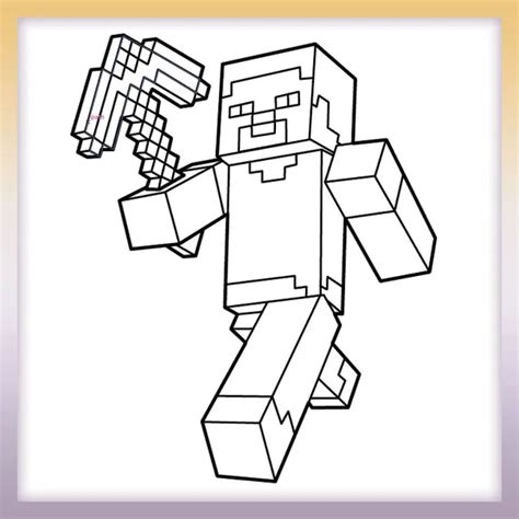 Minecraft Steve Coloring Pages