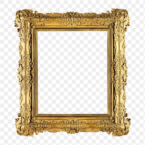 Gold picture frame png mockup, | Premium PNG - rawpixel