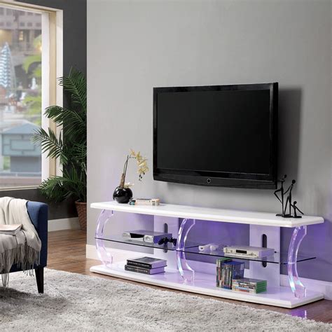 Furniture of America Daley Modern White 60-inch LED TV Stand - Walmart.com