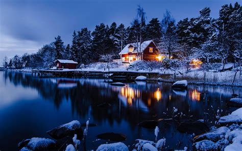 Sweden Nature Wallpaper | Winter house, Winter scenery, Winter landscape