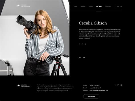 Photo studio website template by Artbees on Dribbble