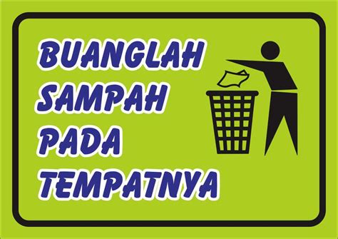 Contoh Banner Dilarang Buang Sampah CDR - Masvian