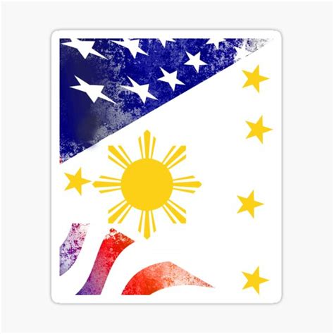 "American Filipino Flag" Sticker for Sale by JoeofArt | Redbubble