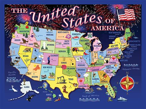 Large puzzle statemap of the USA | USA | Maps of the USA | Maps ...