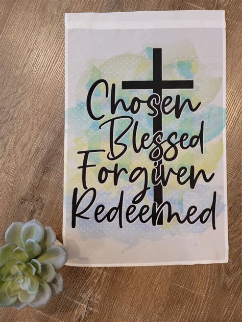 Garden Flag Christian Garden Flag Single Sided Chosen | Etsy