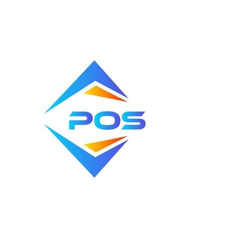 POS abstract technology logo design on white background. POS creative ...