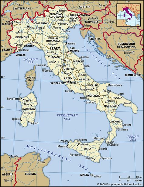 Map of Italy and geographical facts, Where Italy is on the world map ...