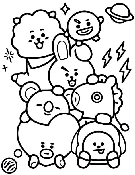 BT21 Coloring Pages - Free Printable Coloring Pages for Kids