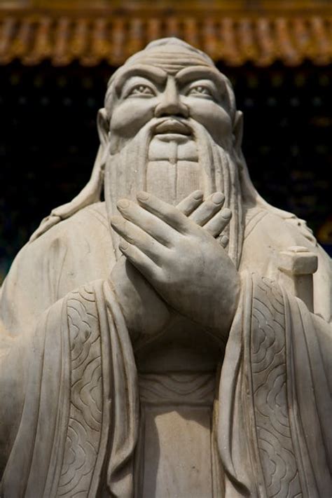 Concrete Statue of Confucius · Free Stock Photo