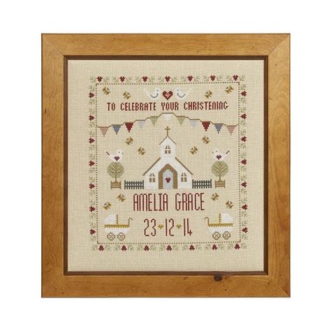 Christening cross stitch - Historical Sampler Company