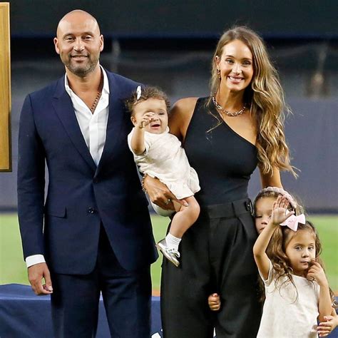 Derek Jeter's 3 Daughters Join Him At Yankee Stadium During Baseball ...