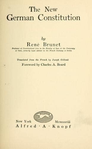 The new German constitution by René Brunet | Open Library