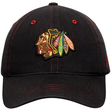 Women's Chicago Blackhawks Zephyr Black Relish Adjustable Hat - Shop ...