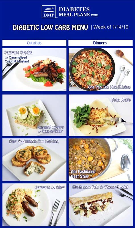 Diabetic Low Carb Meal Plan Preview: Menu Week of 1/14/19 This weeks ...