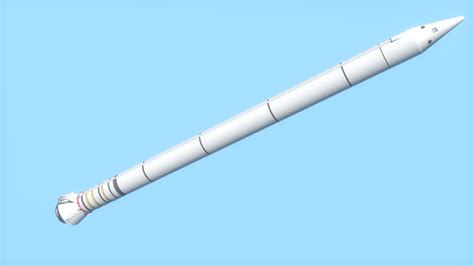 3d model solid rocket booster