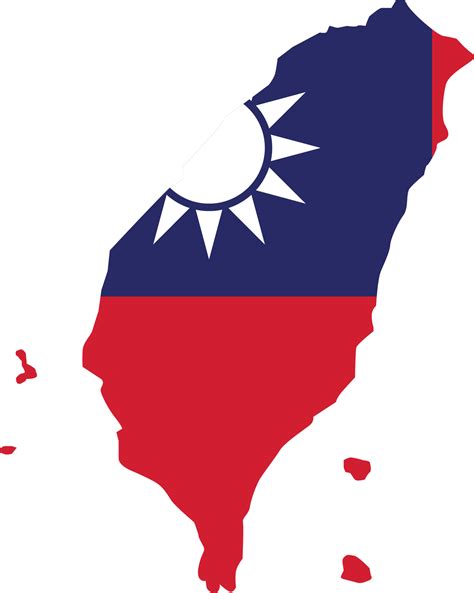 Taiwan map city color of country flag. 12177262 PNG