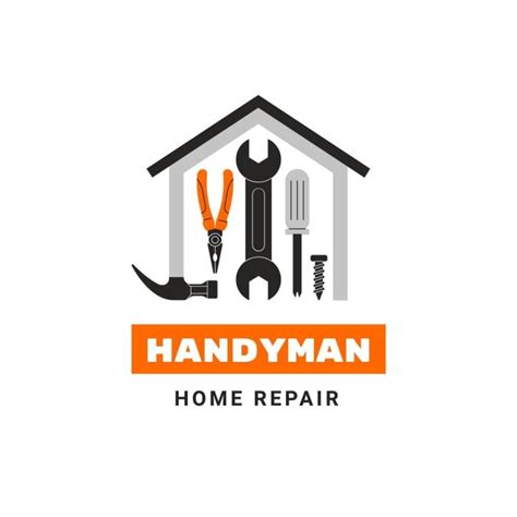 Free Hand-drawn Handyman Home Repair Logo template