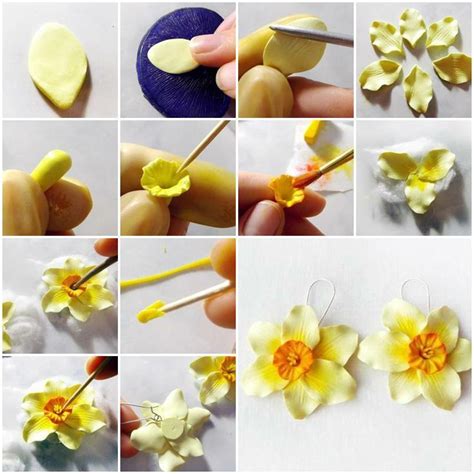 tutorial clay art flowers - Google Search | Polymer clay flowers ...