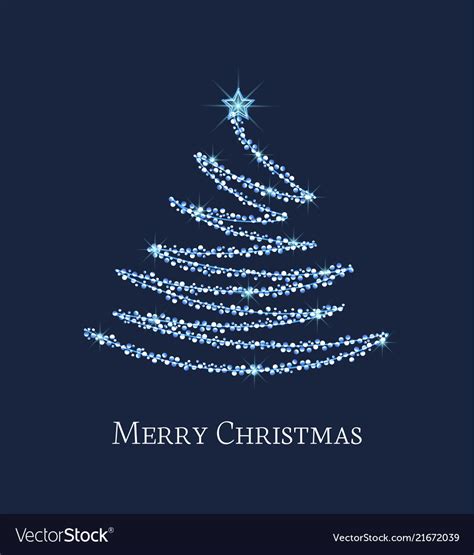 Silver christmas tree Royalty Free Vector Image