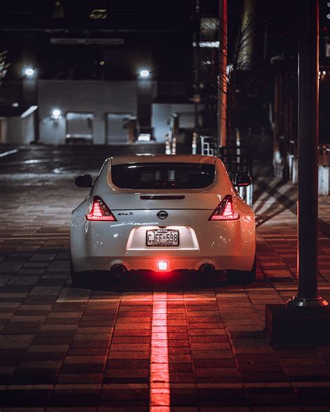 Nissan 350z, rear view, headlights, sport cars, night, Vehicle, HD ...