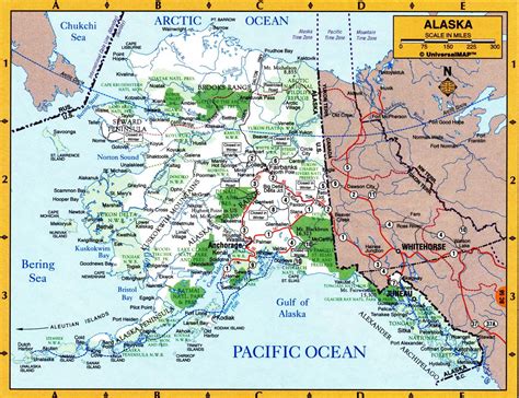 Printable Map Of Alaska With Cities And Towns