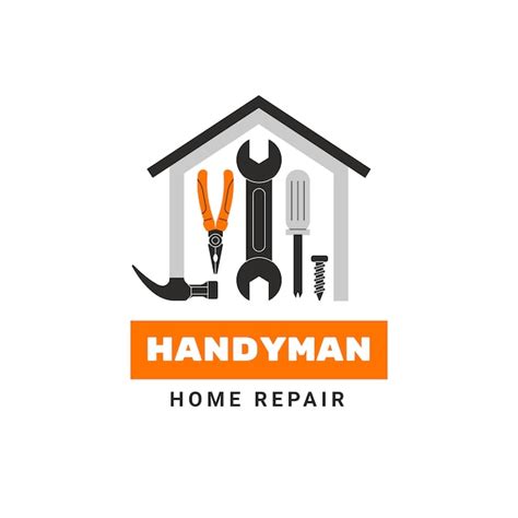 Free Vector | Handyman home repair logo template