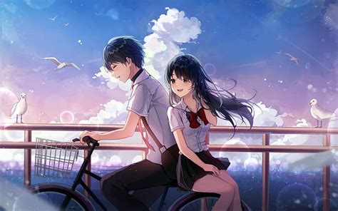 Anime, Couple, School Uniform, HD wallpaper | Peakpx