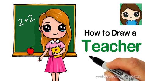 How to Draw a Teacher Easy | Back to School - YouTube