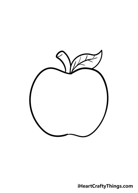 Apple Drawing - How To Draw An Apple Step By Step