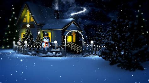 Animated Christmas Card Template - Cosy Christmas Cabin - YouTube