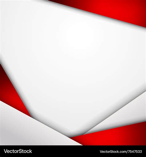 Abstract background red and white origami paper Vector Image