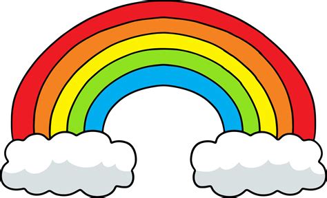 Rainbow Cartoon Colored Clipart Illustration 8944160 Vector Art at Vecteezy