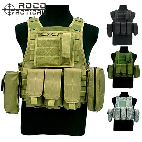 ROCOTACTICAL Lightweight MOLLE Tactical Vest Assault Vest With 1 Mag ...