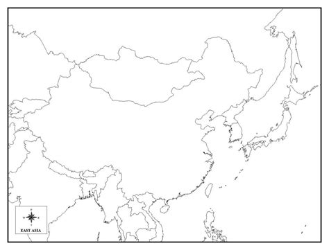 Blank Map Of Asia Printable