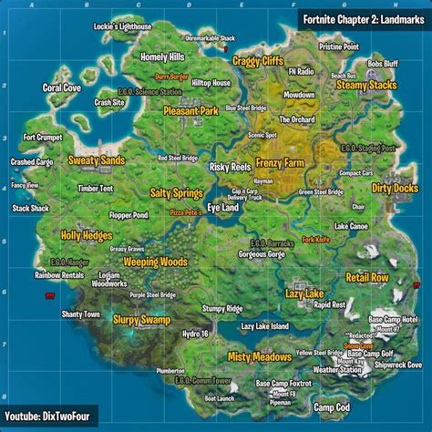 Fortnite Landmarks All Map Locations: Visit landmarks in Fortnite in a ...