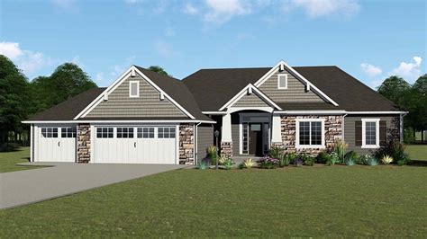 Plan 50735 | Ranch Style with 4 Bed, 3 Bath, 3 Car Garage