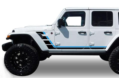 Rocket Stripes Graphics decals for Jeep JL Wrangler 2020, side sticker ...