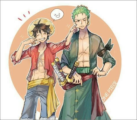 Luffy, Zoro, cute, funny, text, pinching, cheeks; One Piece | One piece ...