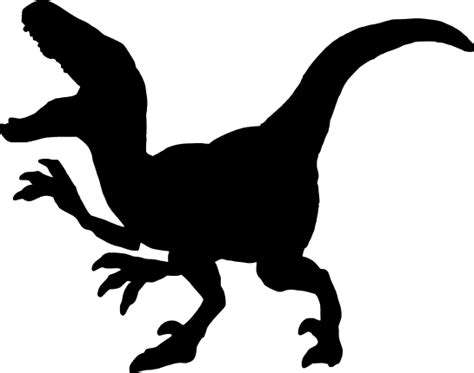 raptor dinosaur silhouette, clipart image, free svg file - SVG Heart