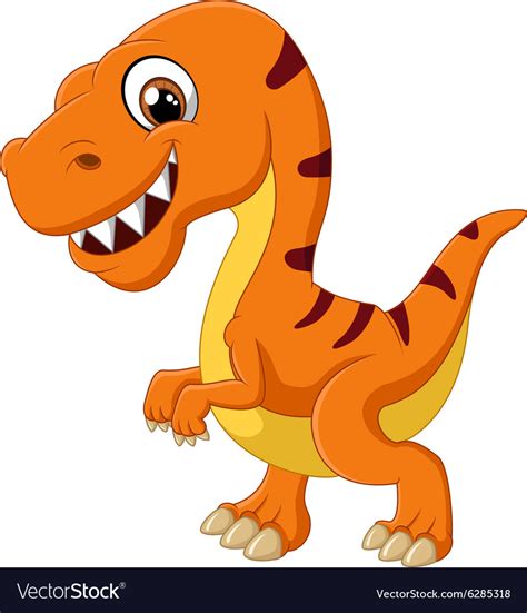 Cute dinosaur cartoon Royalty Free Vector Image