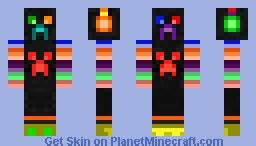 Rainbow Creeper Minecraft Skin