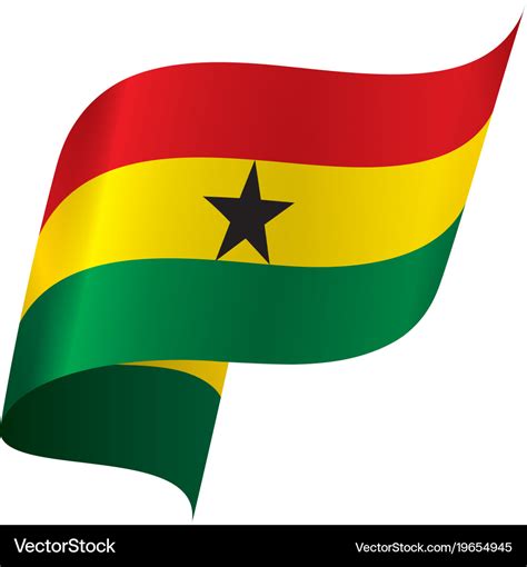 Ghana flag Royalty Free Vector Image - VectorStock