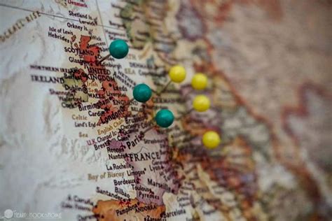 Inexpensive & Easy DIY World Travel Map with Push Pins Tutorial