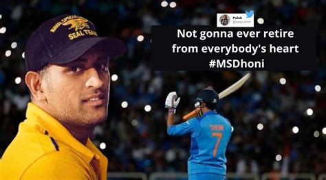 ‘Legends don’t retire from hearts’: How netizens reacted to MS Dhoni’s ...