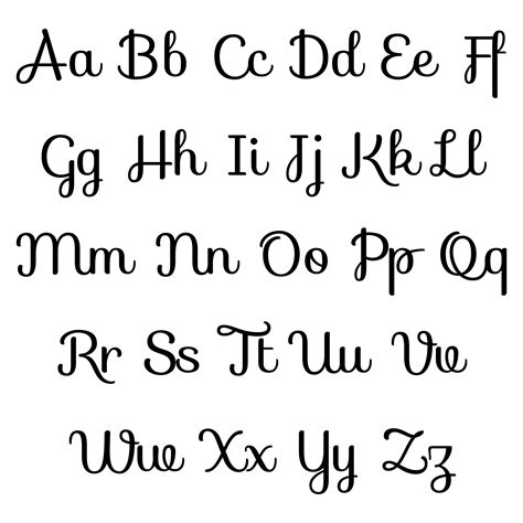 Cursive Letters Alphabet Uppercase And Lowercase