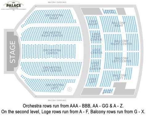 Seating Charts | Palace Theatre Albany